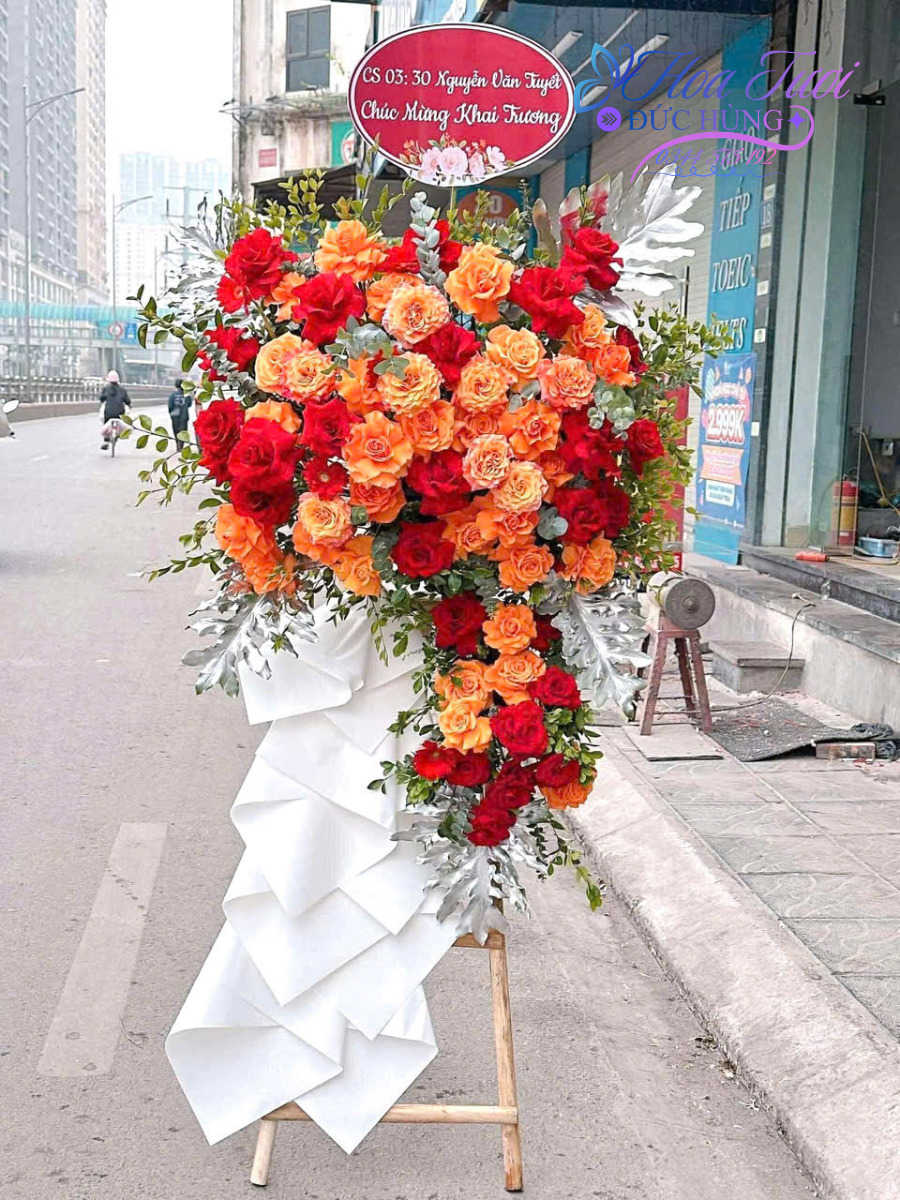 Kệ hoa chúc mừng hồng phát